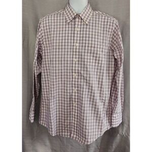 Brooks Brothers 346 Original Polo Shirt 15.5- 4/5 Reg Fit Red White Blue Plaid